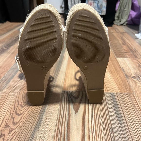 Lulus Beachy Dreams White Espadrille Wedges - Size 8 - Picture 5 of 5